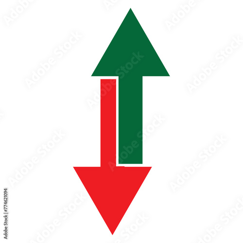 up and down arrows icon vector. Vector illustration. EPS 10
