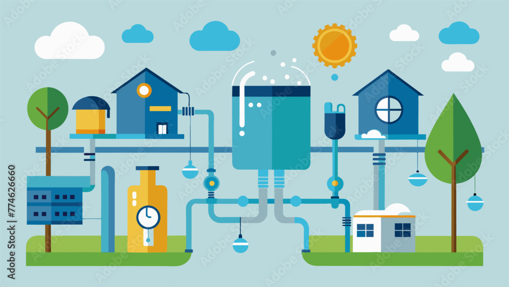 Detailed view of water conservation measures in the microfactory such as a closedloop wastewater system and rainwater harvesting. Detailed view of water conservation measures in the microfactory such as a closedloop wastewater system and rainwater harvesting.