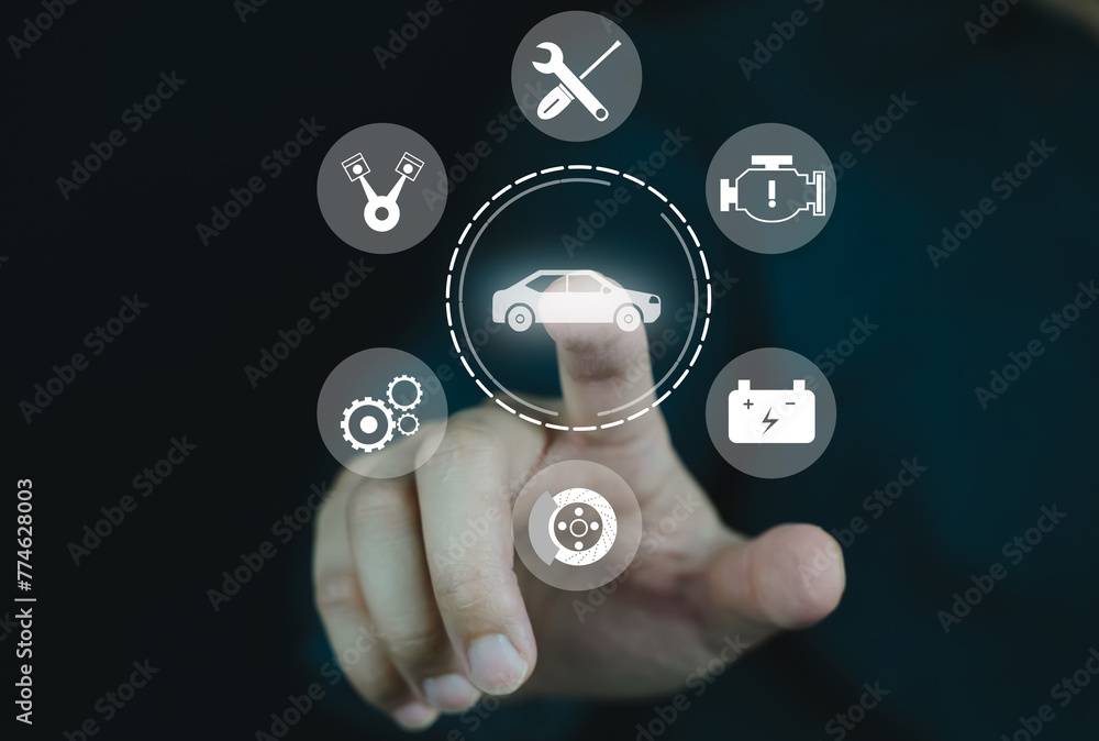 Car service icon Concept of car check-up repair and maintenance car service. Car service icon Concept of car check-up repair and maintenance car service.