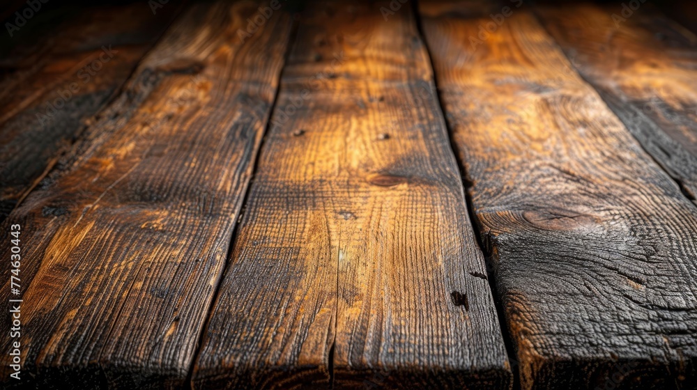 A detailed shot of a wooden table, displaying brown stains on both its top and bottom surfaces A detailed shot of a wooden table, displaying brown stains on both its top and bottom surfaces