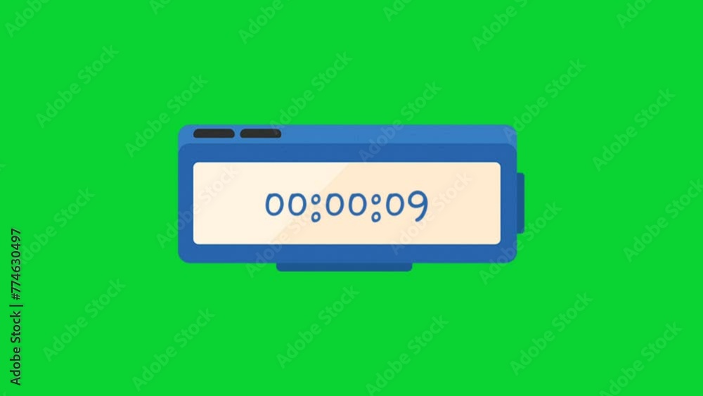 Timer Countdown, Stock Overlay 3D 4k Animation Video icon, The video ...