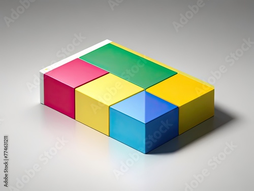Degradable colored rectangle