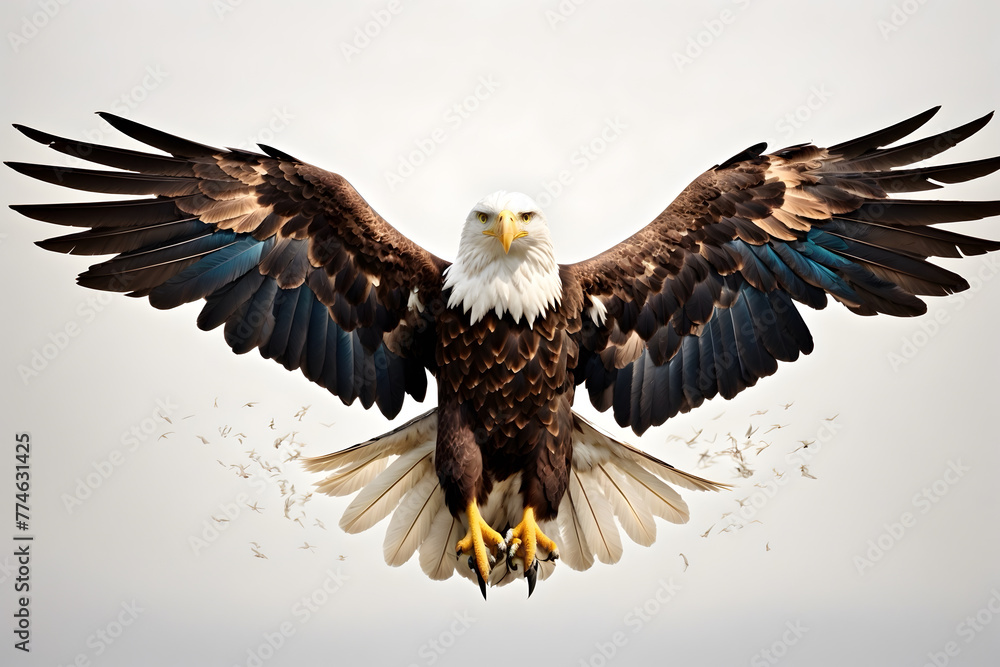 Obraz premium An eagle with an elegant look with an isolated background