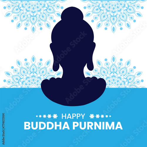 Buddha Jayanti, Buddha Purnima, and Buddha Day, vesak celebration greeting vector