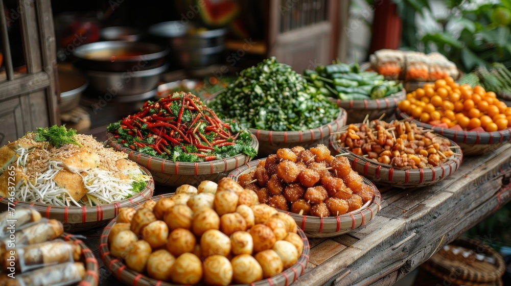 Local Cuisine: Take pictures of local dishes and street food, focusing on presentation and authenticity.