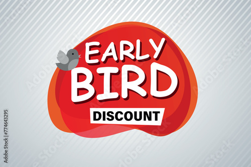early bird discount poster banner graphic design icon logo sign symbol social media website coupon

