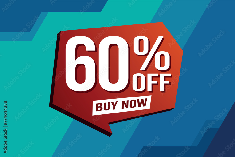 60% sixty percent off buy now poster banner graphic design icon logo sign symbol social media website coupon
60% sixty percent off buy now poster banner graphic design icon logo sign symbol social media website coupon