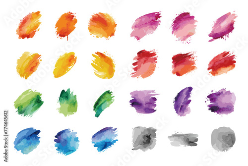 カラフルな水彩の筆のテクスチャ背景