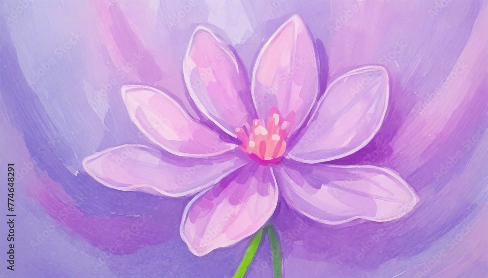 Whispers of Lavender: A Close-Up Portrait in Pastel Oil