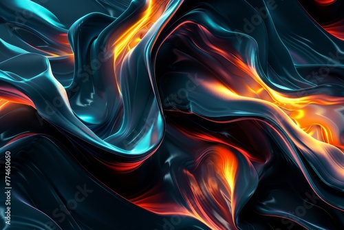 holographic liquid fluid abstract background