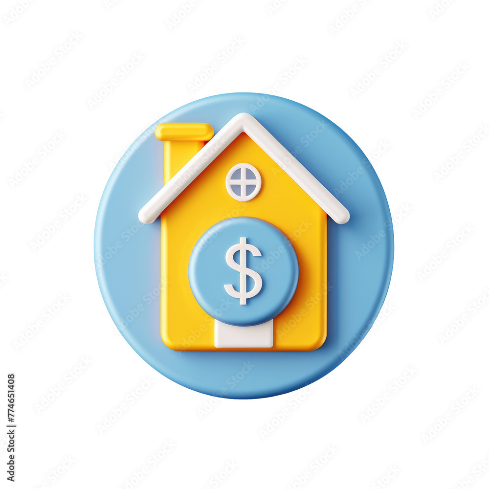 A house featuring a prominent dollar sign A house featuring a prominent dollar sign