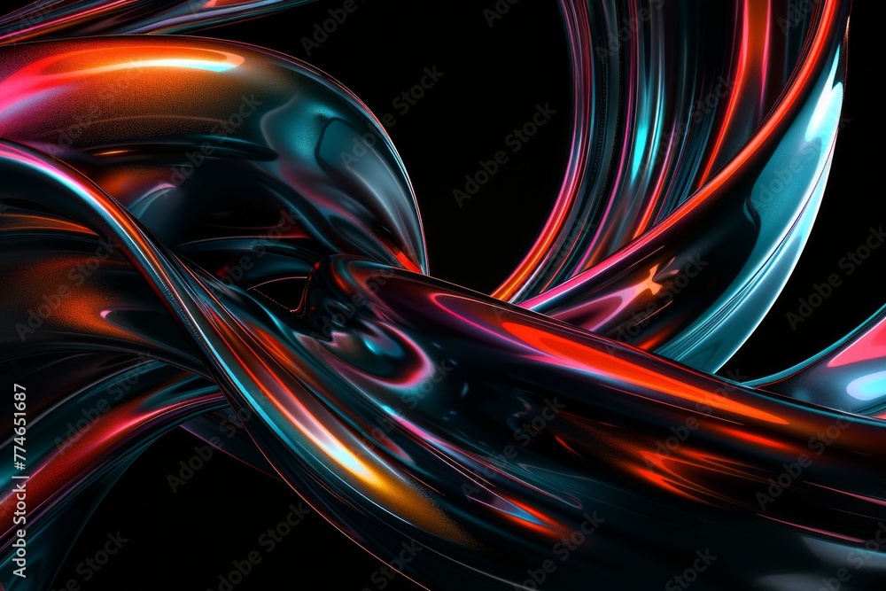 holographic liquid fluid abstract background