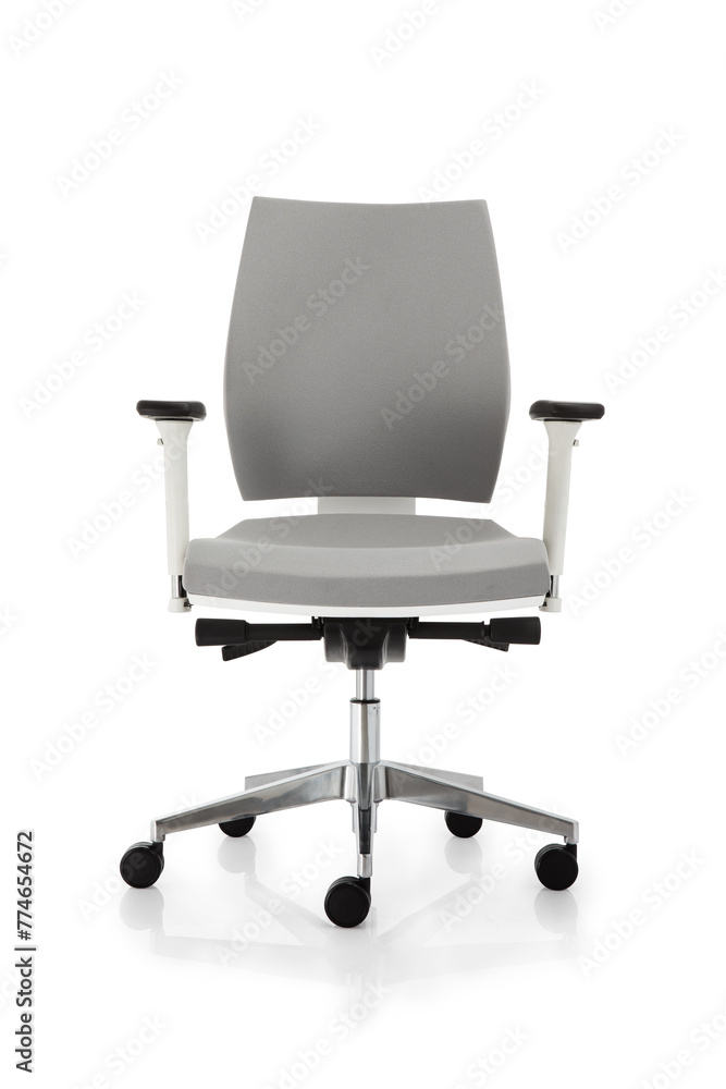 office chair with casters front view, isolated white background office chair with casters front view, isolated white background