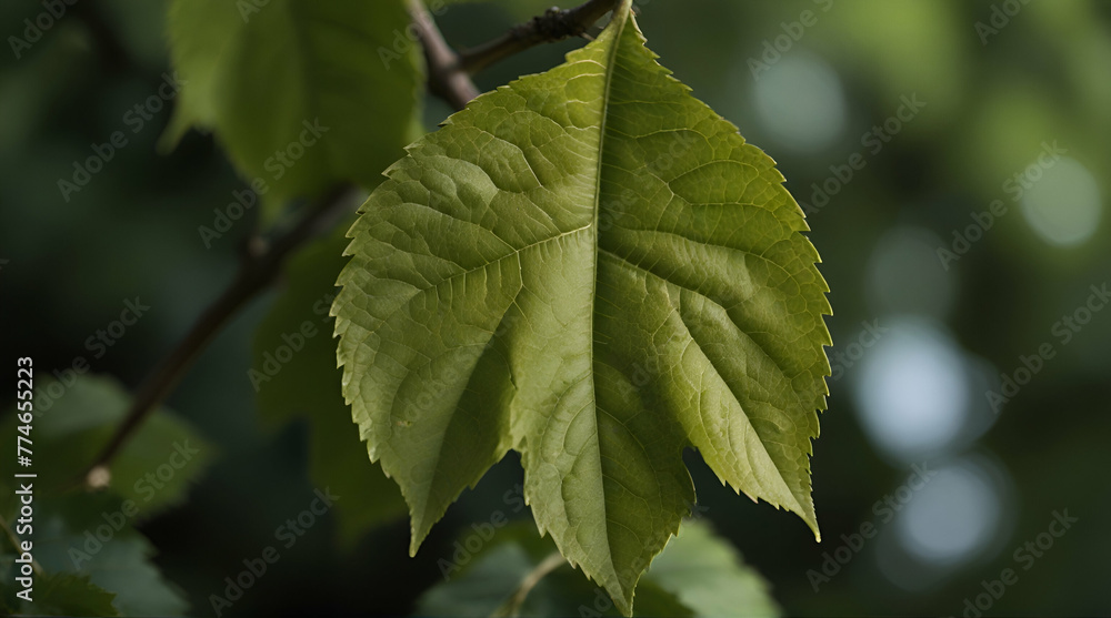 Green oak leaf isolated on a white background. generative.ai Green oak leaf isolated on a white background. generative.ai