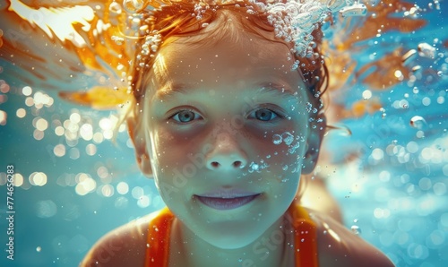 A child professional swimmi...