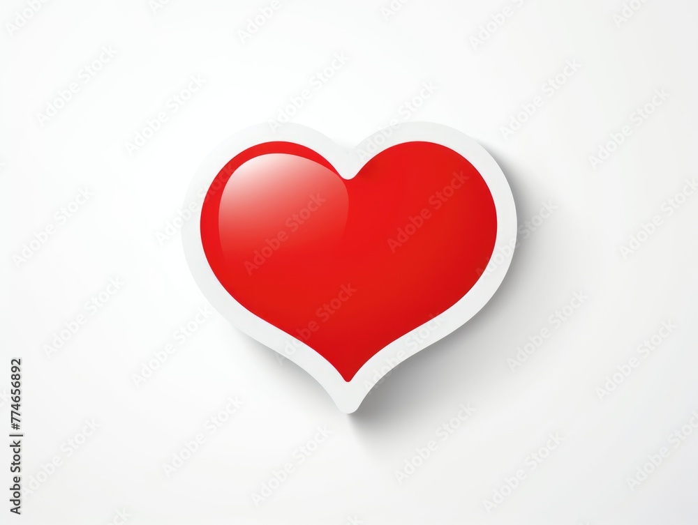 A red heart with a white background A red heart with a white background
