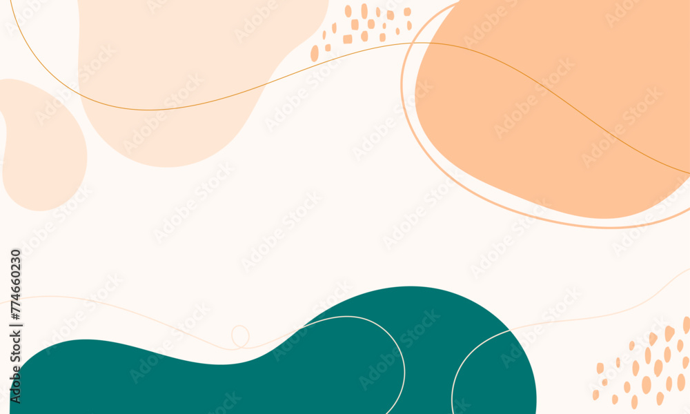 Hand drawn flat design abstract doodle background