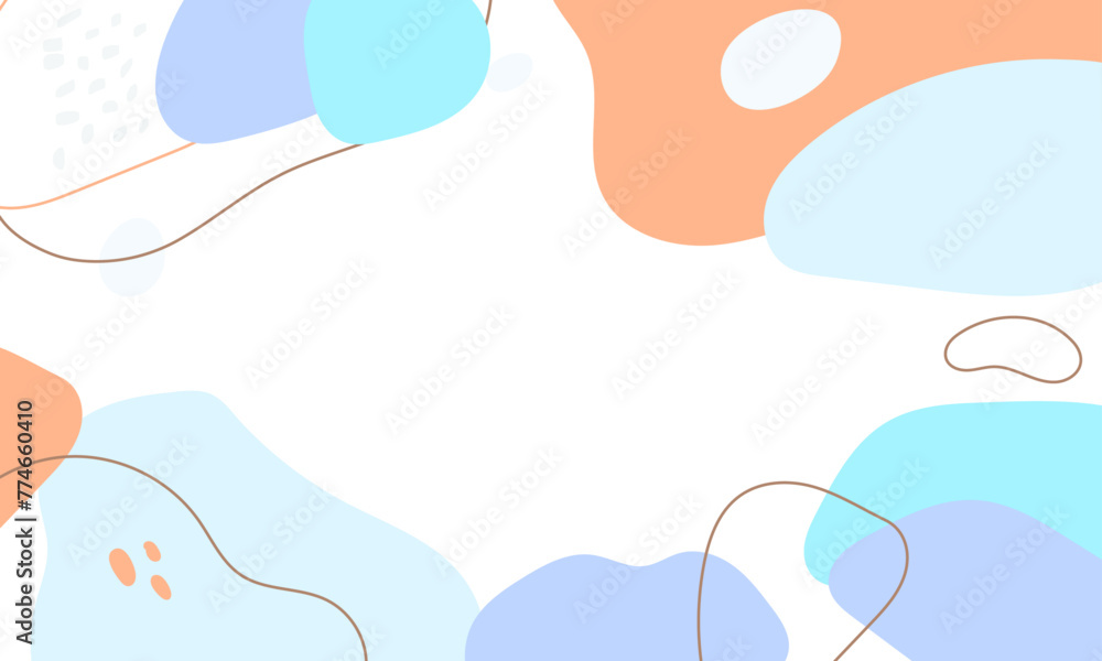 Hand drawn flat design abstract doodle background