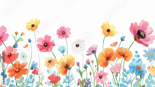 Vector illustration of Beautiful flowers