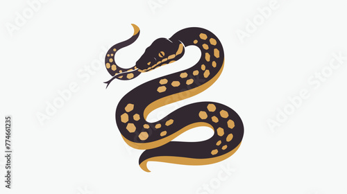 Vector logotype of snake flat vector isolated on white