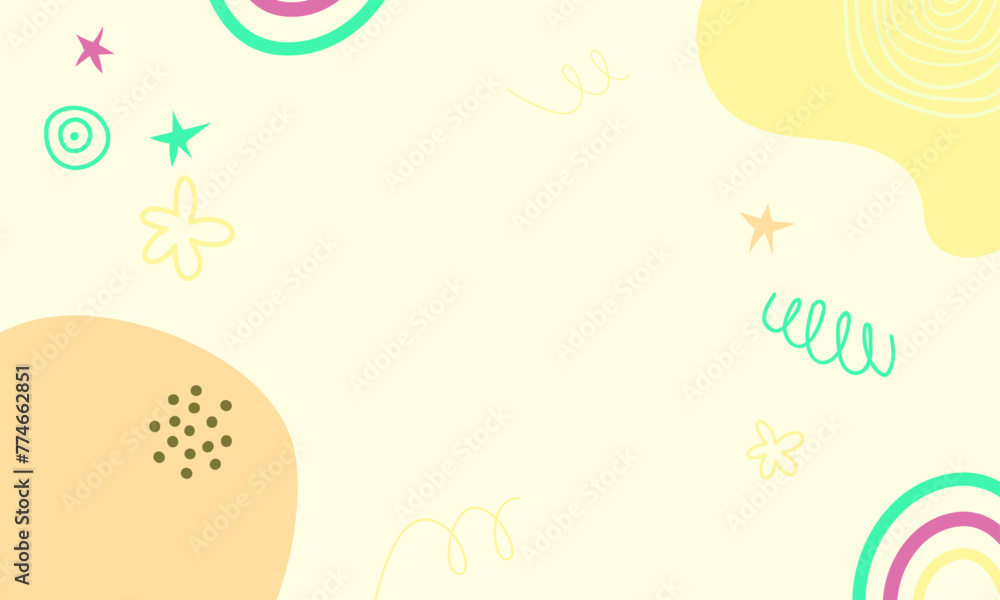 Hand drawn flat design abstract doodle background Hand drawn flat design abstract doodle background