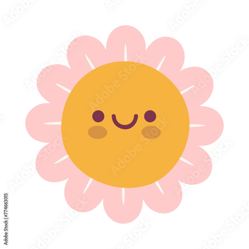 Flat weather forecast element on white background