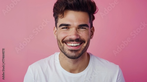 Radiant Smile and Positivity - A Man's Portrait in Natural Light - Generative AI