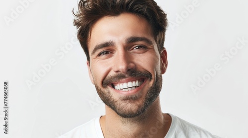 Radiant Smile and Positivity - A Man's Portrait in Natural Light - Generative AI