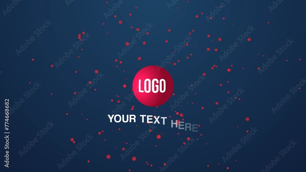 Clean 3D Particle Effect Logo Reveal Stock Template | Adobe Stock