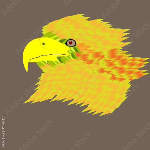 illustration of a yellow bird