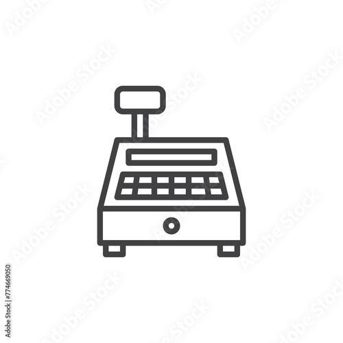 Cash Register line icon