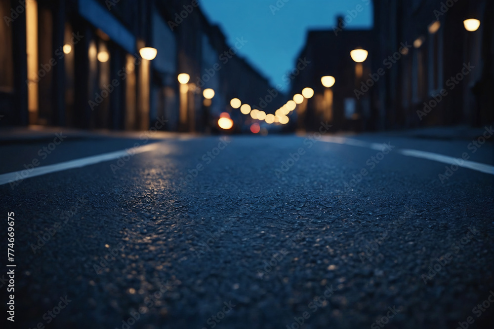 Dark street, asphalt abstract dark blue background Dark street, asphalt abstract dark blue background