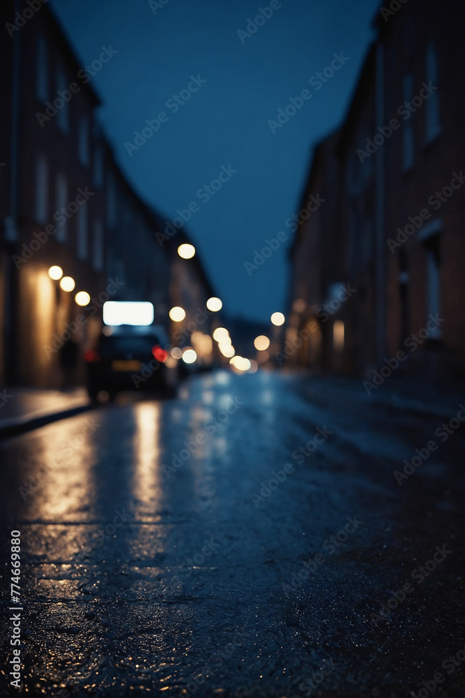Dark street, asphalt abstract dark blue background