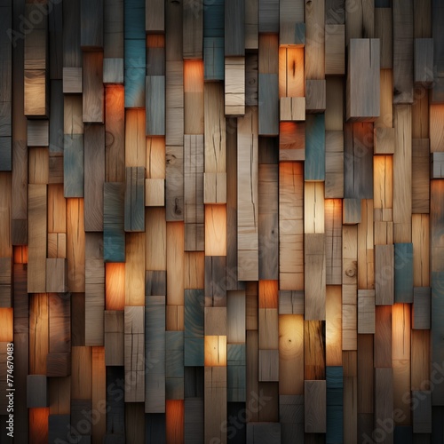 Vibrant Rainbow Wood Texture: Multicolored Wooden Background for Creative Designs and Artistic Projects
