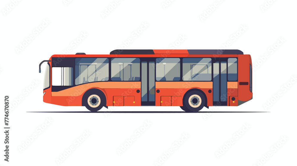 Bus icon isolated on white background. flat vector 