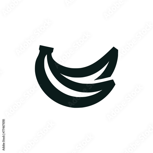 banana fresh fruit logo vector illustration template design