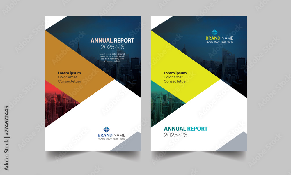 Fototapeta premium Corporate Annual Report Template