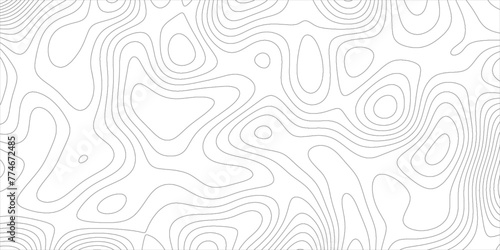 Topographic contour map. Silver line topography maount map contour background, geographic grid. Geographic mountain relief. Map and landscape terrain texture.