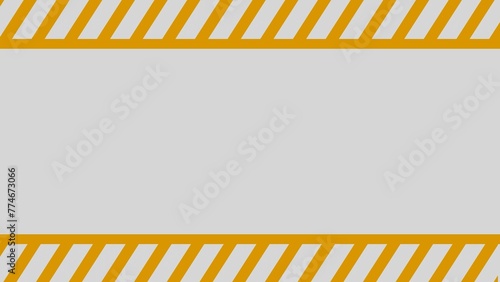 White and yellow warning line striped background