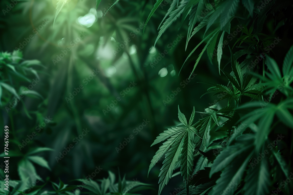 cannabis leaf slide background. Created with Generative AI technology. cannabis leaf slide background. Created with Generative AI technology.