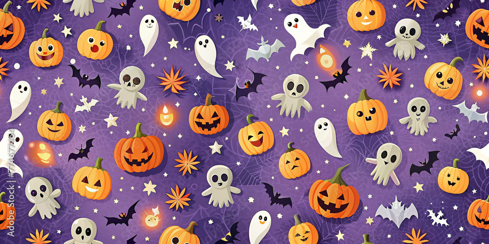 Halloween background with Halloween Elements on seamless small pattern background. Halloween background with Halloween Elements on seamless small pattern background.