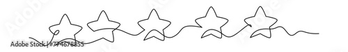 5 stars one continues line drawings