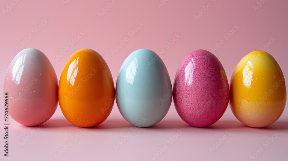 middle egg on pink backdrop middle egg on pink backdrop