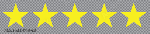 customer review icon, good quality rating, feedback, five stars line symbol on white background
