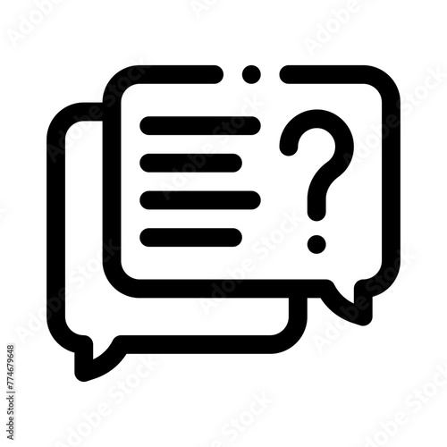 questions line icon