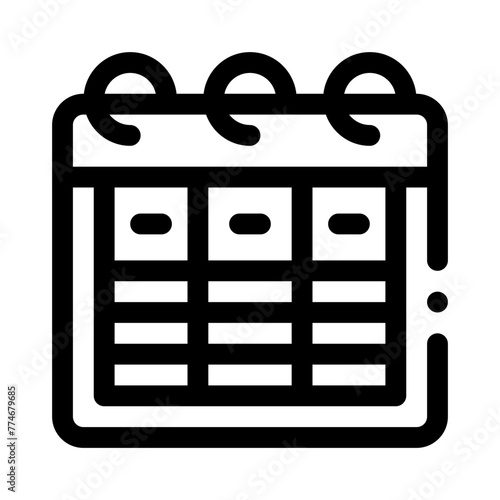 timetable line icon