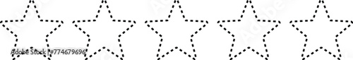 Five stars customer product rating review flat icon for apps and websites