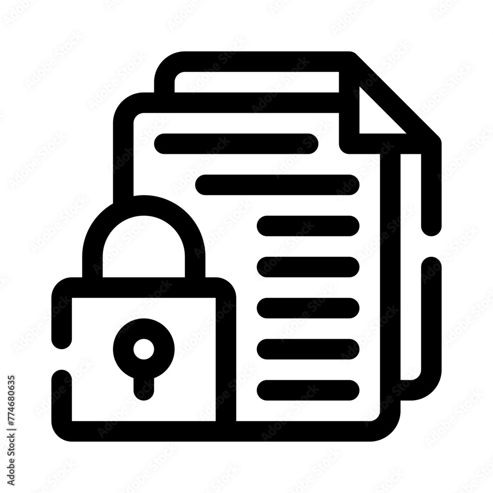 encrypted file line icon