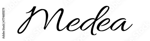 Medea - black color - name written - ideal for websites,, presentations, greetings, banners, cards,, t-shirt, sweatshirt, prints, cricut, silhouette, sublimation