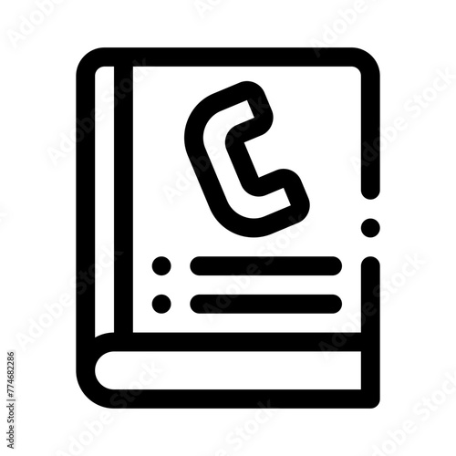 phonebook line icon